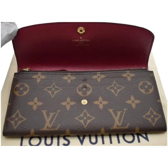 LOUIS VUITTON  Emilie Monogram Canvas Wallet Fuchsia - Picture 5 of 11